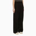 Golden Goose Wide Black Wool Trousers