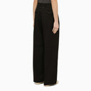 Golden Goose Wide Black Wool Trousers