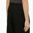 Golden Goose Wide Black Wool Trousers