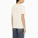 Golden Goose White Crew Neck T Shirt With Logo