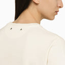 Golden Goose White Crew Neck T Shirt With Logo