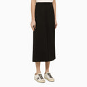 Golden Goose Black Wool Midi Skirt