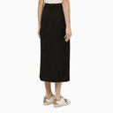 Golden Goose Black Wool Midi Skirt