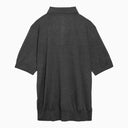 Dolce&Gabbana Grey Silk Short Sleeved Polo Shirt