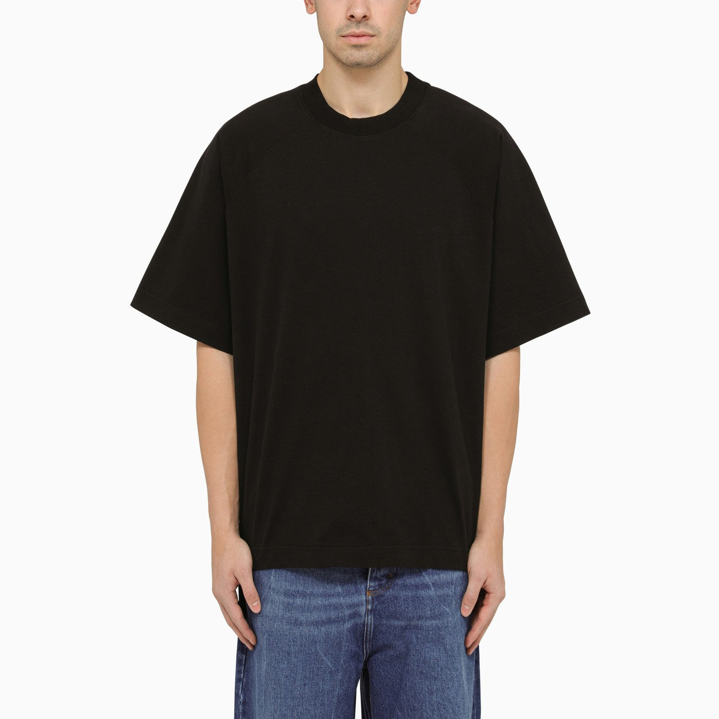 Studio Nicholson Black Oversize Crewneck T Shirt | Balardi