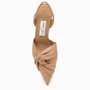 Jimmy Choo Hedera 70 Slingback In Biscuit Coloured Leather