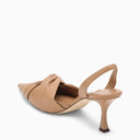 Jimmy Choo Hedera 70 Slingback In Biscuit Coloured Leather
