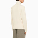 Ami Paris Ivory Ribbed Turtleneck
