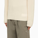 Ami Paris Ivory Ribbed Turtleneck