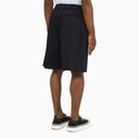 Ami Paris Navy Cotton Bermuda Short - Balardi
