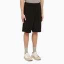 Ami Paris Black Wool Blend Bermuda Shorts