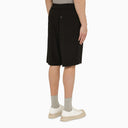 Ami Paris Black Wool Blend Bermuda Shorts