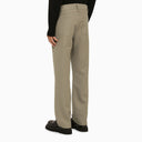 Pantalón regular de lana color topo Ami Paris