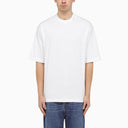 Marni White Oversize T Shirt With Logo Embroidery