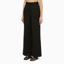 Loulou Studio Black Cotton And Linen Trousers