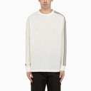 Adidas Y 3 White Crew Neck Long Sleeves T Shirt With Logo