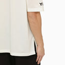 Adidas Y 3 White Crew Neck T Shirt With Logo
