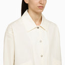 Jil Sander White Shirt Jacket With Logo