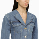 Ganni Blue Vintage Single Breasted Denim Jacket