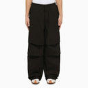 Jil Sander Black Oversize Cotton Trousers