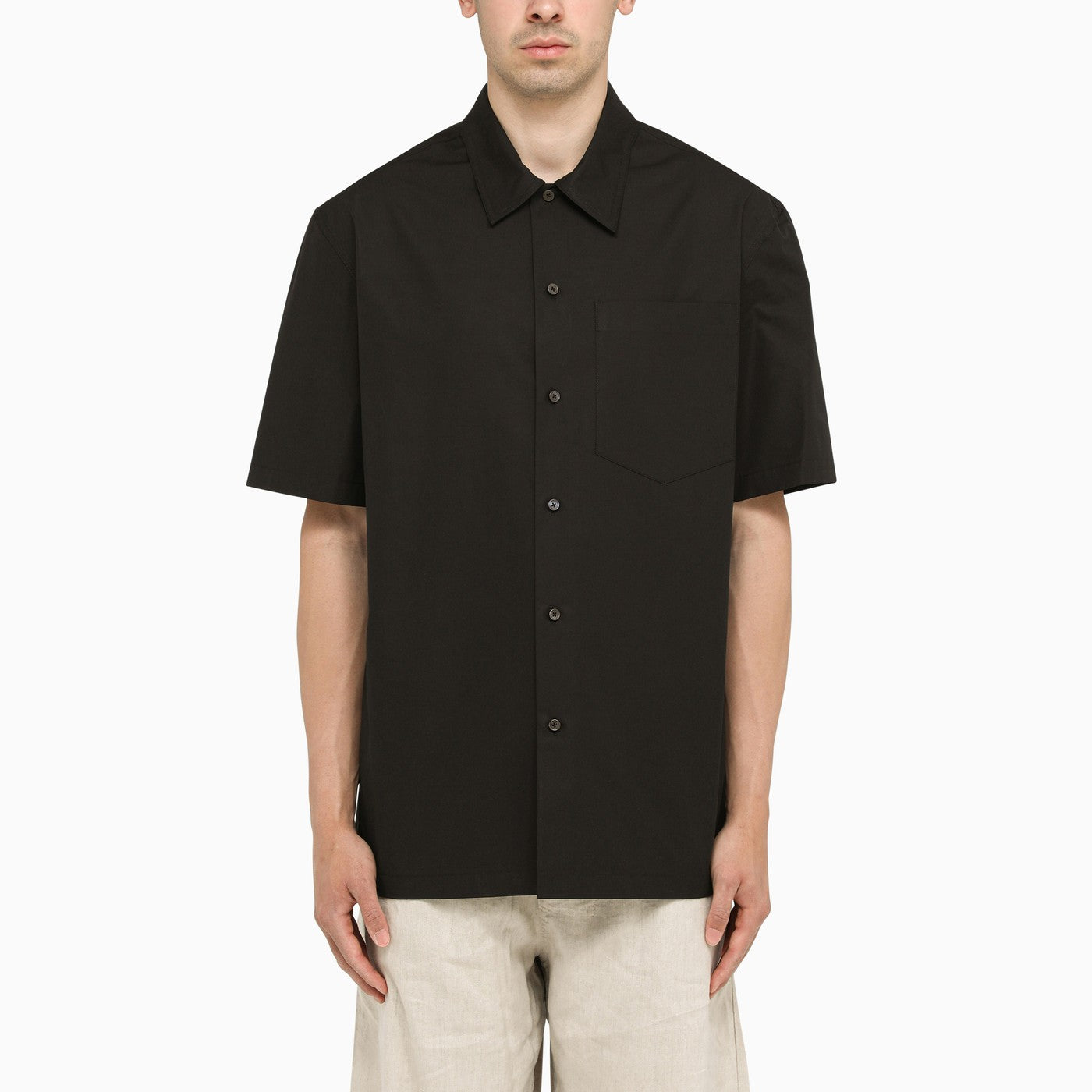 Jil Sander Black Cotton Shirt | Balardi