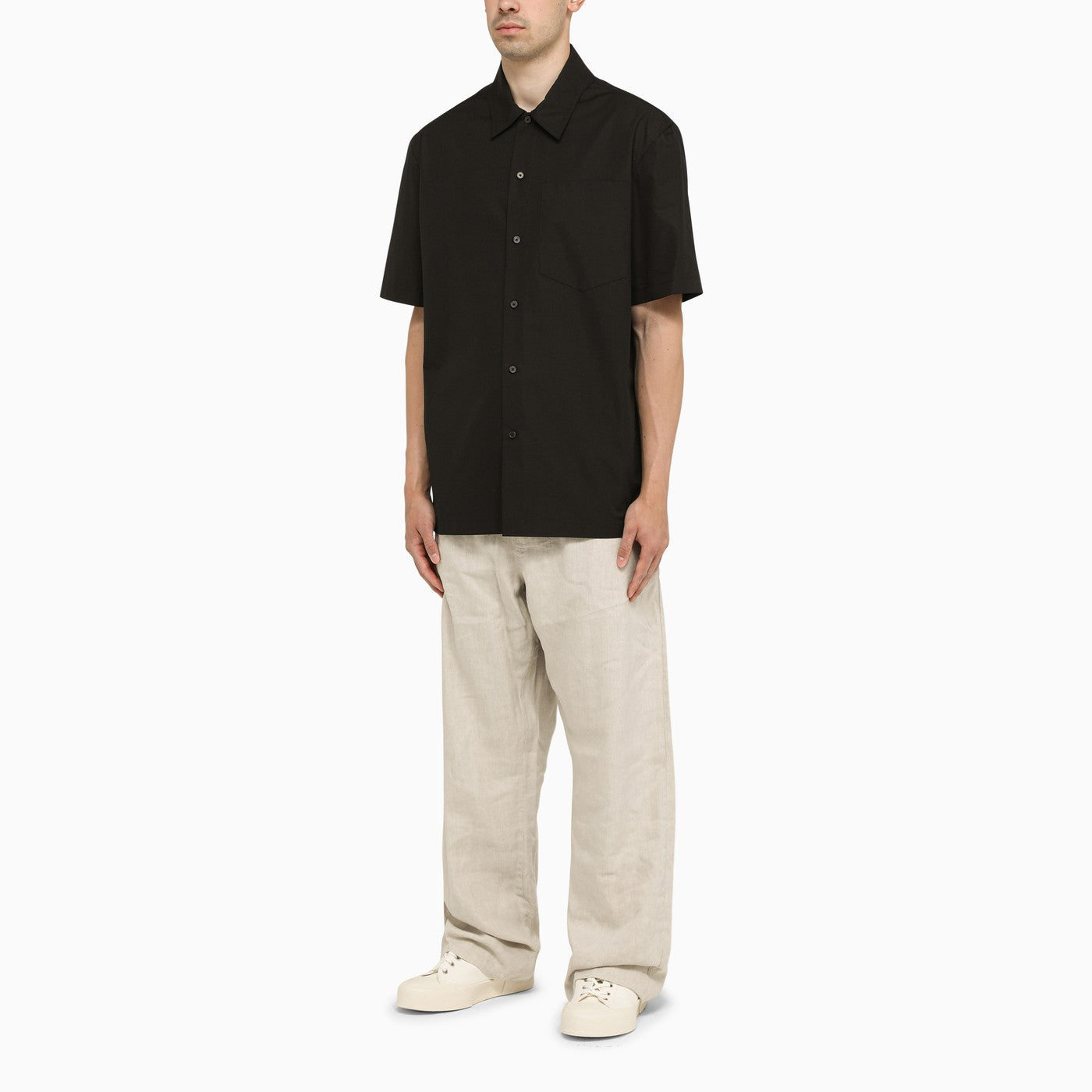 Jil Sander Black Cotton Shirt | Balardi