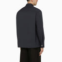 Jil Sander Blue Shirt Jacket With Zip