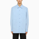 Jil Sander Light Blue Oversize Shirt With Pockets