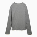 Jil Sander Grey Multilayer Long Sleeved T Shirt