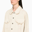 Julfer Ivory Denim Jacket - Balardi