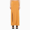 Calvin Klein Vintage Gold Satin Midi Skirt - Balardi