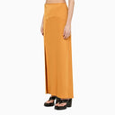 Calvin Klein Vintage Gold Satin Midi Skirt - Balardi