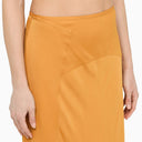Calvin Klein Vintage Gold Satin Midi Skirt - Balardi