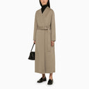 Calvin Klein Grey Wool Coat With Belt - Balardi