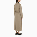 Calvin Klein Grey Wool Coat With Belt - Balardi