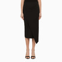 Calvin Klein Black Midi Wrap jupe