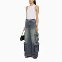 Calvin Klein White Tank Top With Braided Back