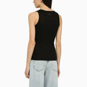 Calvin Klein Black Cotton Crew Neck canotta