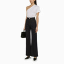 Calvin Klein White One Shoulder T Shirt In Cotton