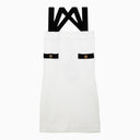 Patou White Cotton Dress With Crossed Straps