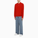 J.Press Red Cotton Jersey Polo Shirt