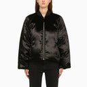 Loulou Studio Lafu Black Velvet Padded Bomber Jacket
