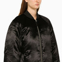 Loulou Studio Lafu Black Velvet Padded Bomber Jacket