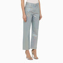 Frame La Jane Cropped Jeans In Hologram Denim