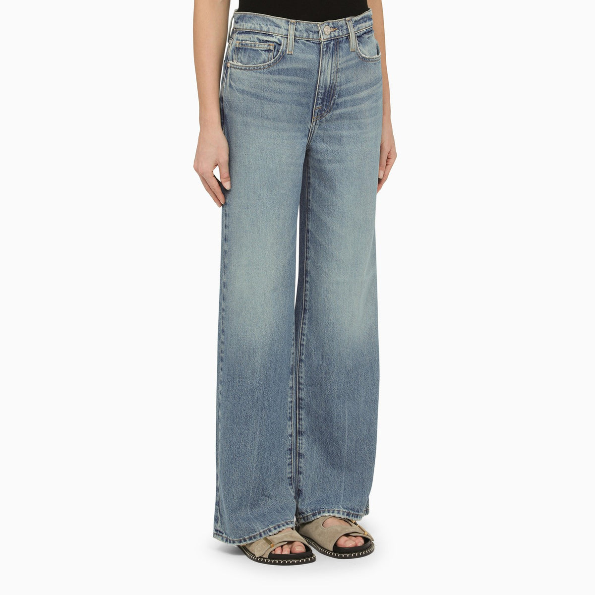Frame Blue Denim Le Jane Wide Leg Jeans | Balardi