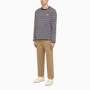 Jersey di cotone a strisce blu/bianca Maison Kitsuné