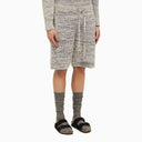 Alanui Blue And White Cotton Blend Bermuda Shorts