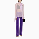La Quan Smith Purple Trousers With Sequins - Balardi
