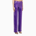 La Quan Smith Purple Trousers With Sequins - Balardi