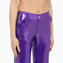 La Quan Smith Purple Trousers With Sequins - Balardi